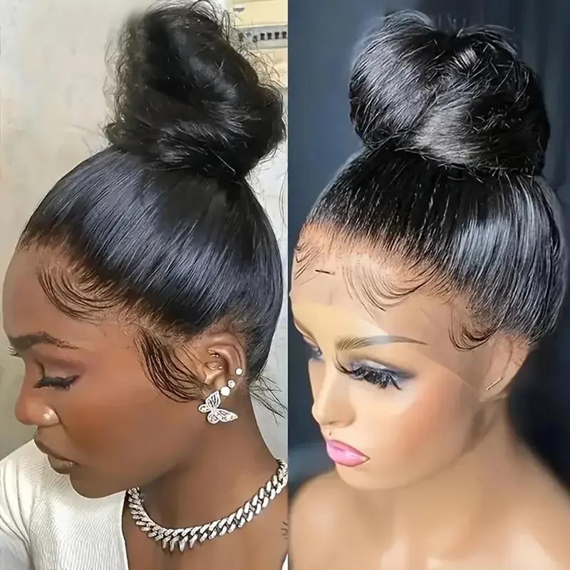 Bling Hair 360 Lace Front Wigs Pre Plucked 180% Density Transparent Straight 13x4 13x6 Lace Frontal Wigs Human Hair Brazilian Remy Wigs For Women