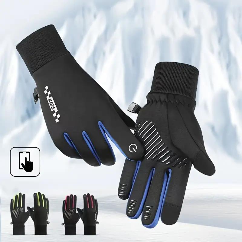 Kids Winter Gloves Warm Touchscreen Windproof Water Resistant Soft Lining Cycling Skiing Running Sport for Boys Girls Outdoor Sports Gloves