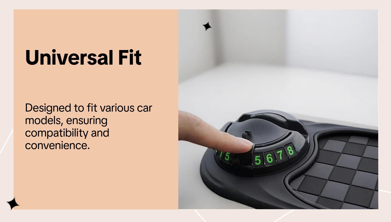 Car Non-Slip Mat, Multi-Function Parking Sign, Dashboard Storage, Phone Holder, Sunglasses Stand, Rotatable Key Tray, Universal Design