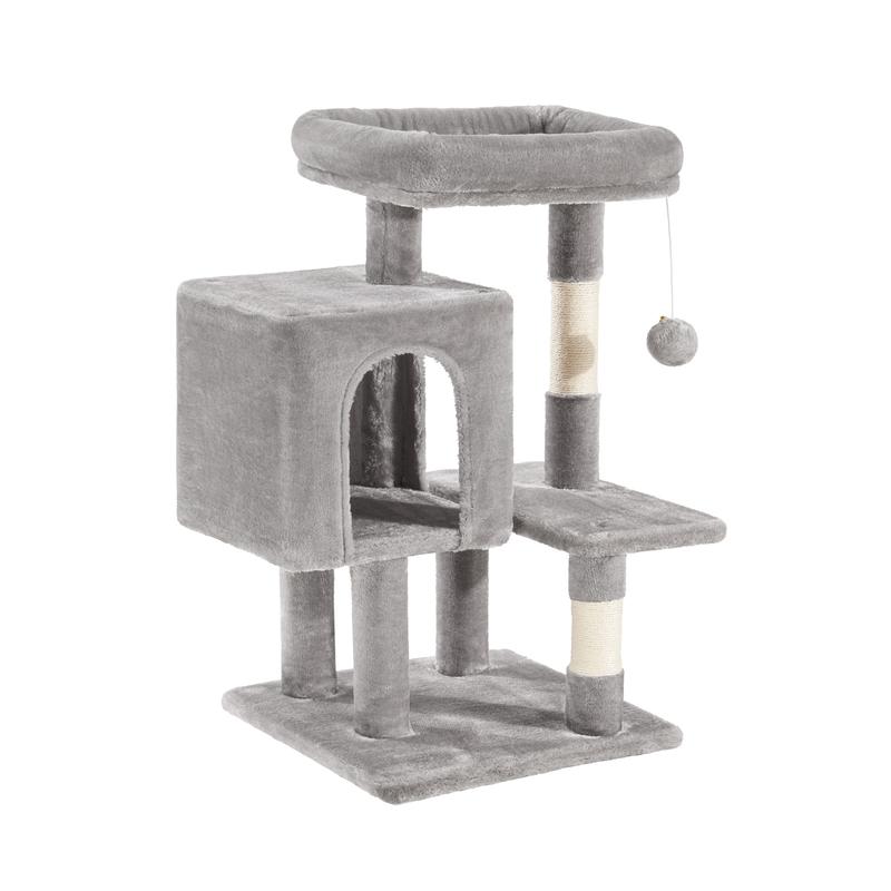 MUTICOR 29in Cat Tree with Plush Toy Ball, Luxury Cat Condo & Sisal Scratching Post for Indoor Cats, Pet Furniture for Kittens/Small Space#TikTokShopBlackFriday #ChristmasGifts