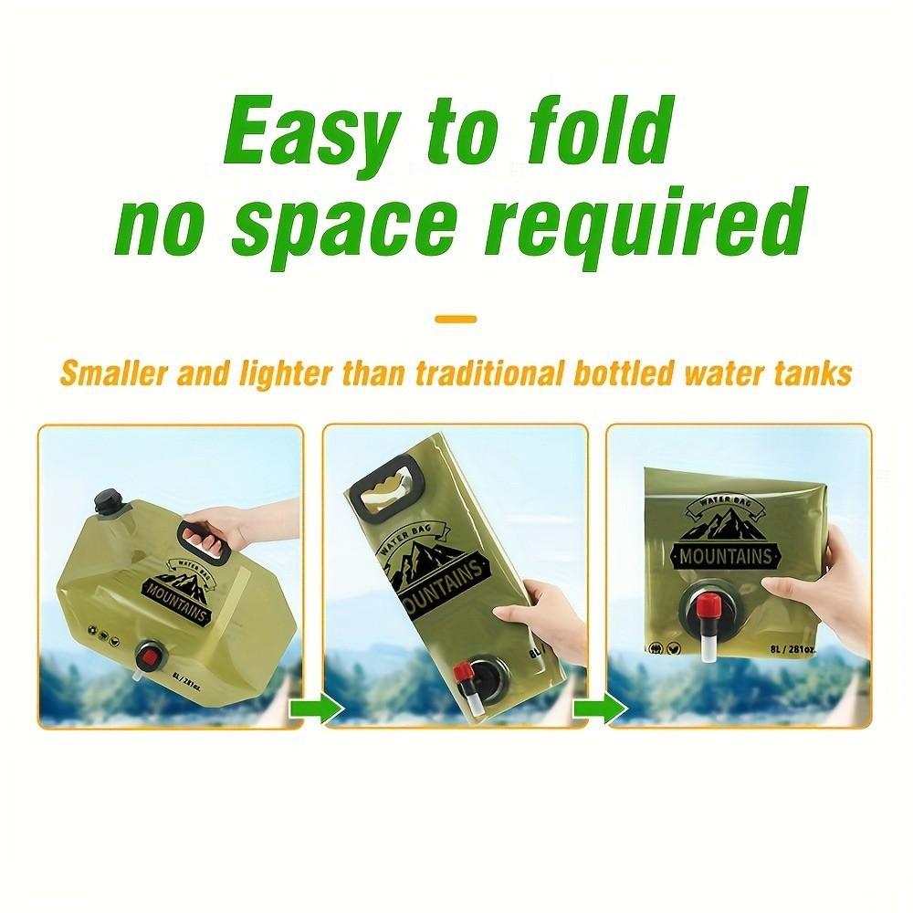 2-Pack Portable Outdoor Water Bags, Foldable Pe Square Storage Bags, Ideal for Camping, Picnics, and Travel, Durable and Lightweight Design