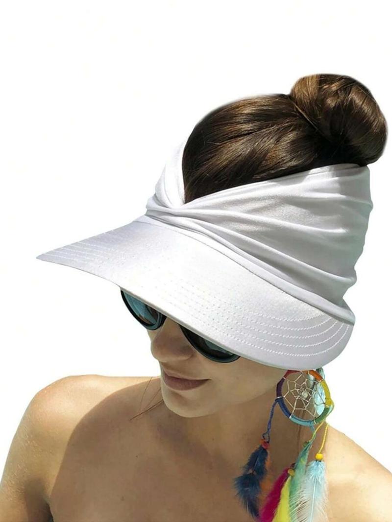 Women's Sun Protection Wide Brim Hat, Sunscreen Hat, Casual Outdoor Beach Sun Hat for Women & Girls, Fashion Accessories for Traveling & Beach Party