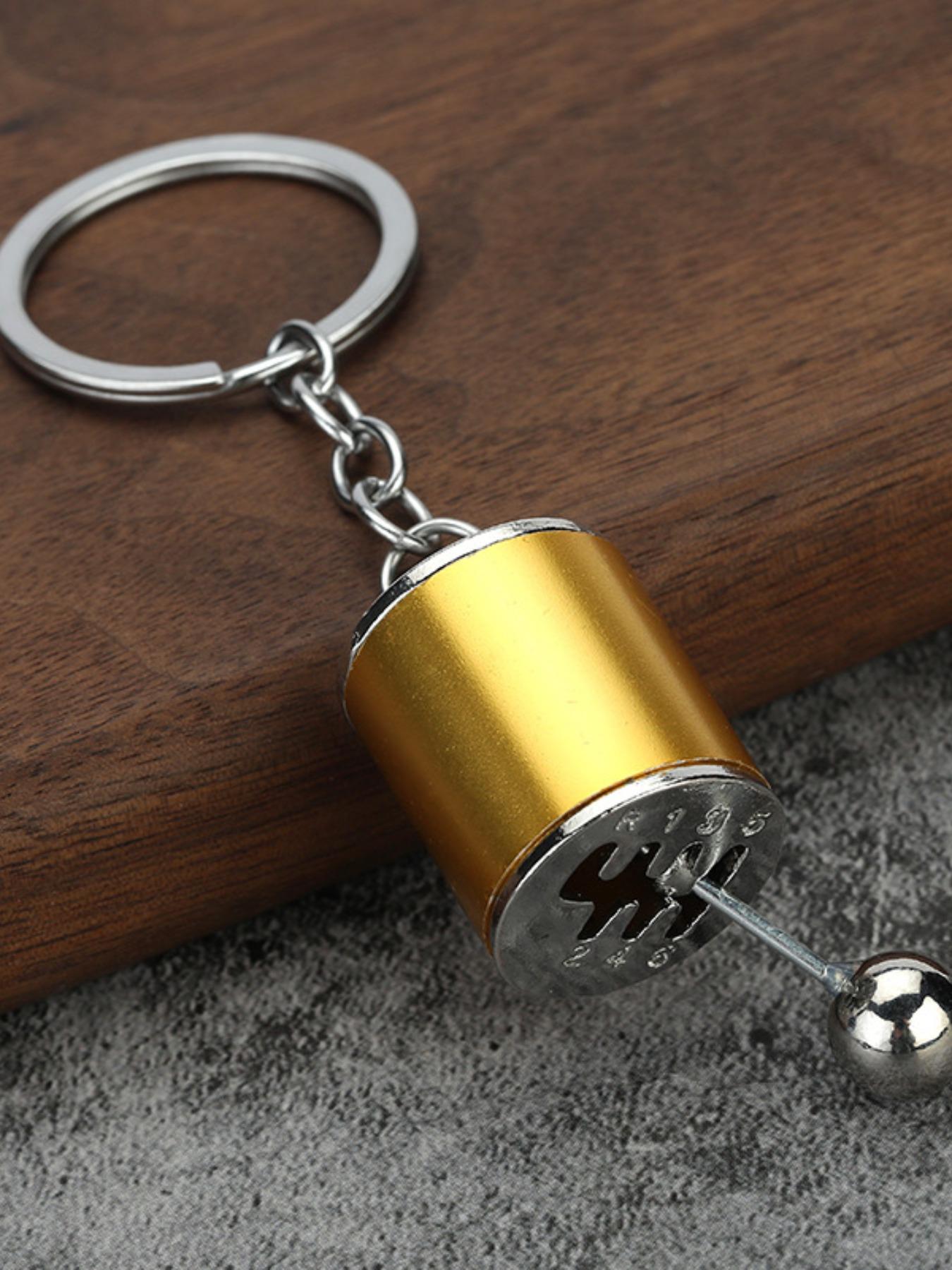 Wind Manual Transmission Keychain, Moveable Gear Head Pendant, Car Modification Culture, Unique Gift for Car Enthusiasts, Bag Charm, Car Key Chain