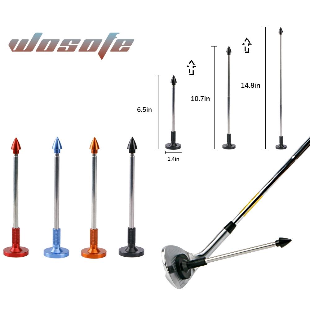 1 PC Golf Swing Trainer,Adjustable Length Stainless Steel with Magnetic Base,For Swing Correction and Practice,Golf Club Alignment Indicator,Portable Golf Training Aid