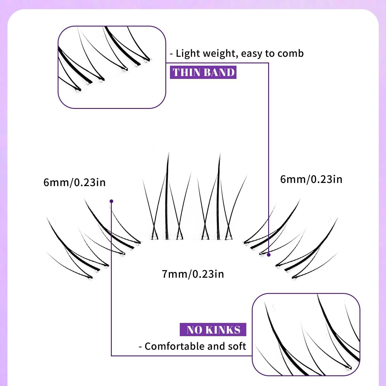 120 Pcs Small Fire Style Lower Lashes, Natural Soft, Transparent Base, Easy to Wear, 4-6mm Length, C Curl, for Daily Use, Role Play, DIY Eye Decoration