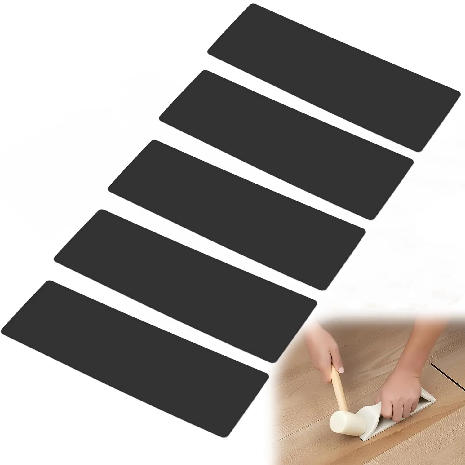 Pads for Floor Gap Fixer Tool,  5 count Sticky Pads for Plank Grabber Laminate Flooring Tools  Pad for  Floor LVP Repair Kit (Sticky Pads)