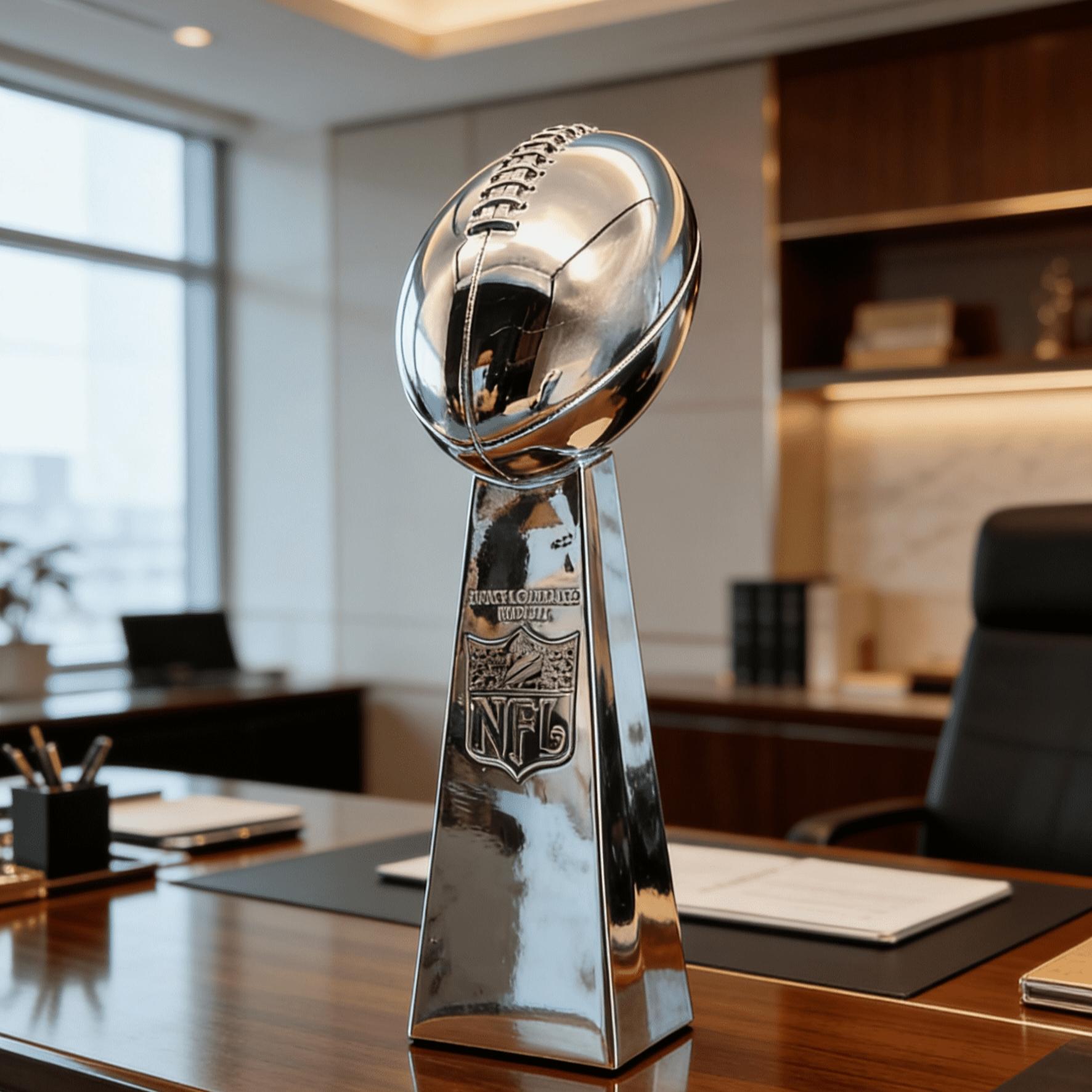 American Football Trophy Model Fan Memorial Collectible, Sports Award Ornament, No Precious Metal Plating, Perfect Gift for Fans
