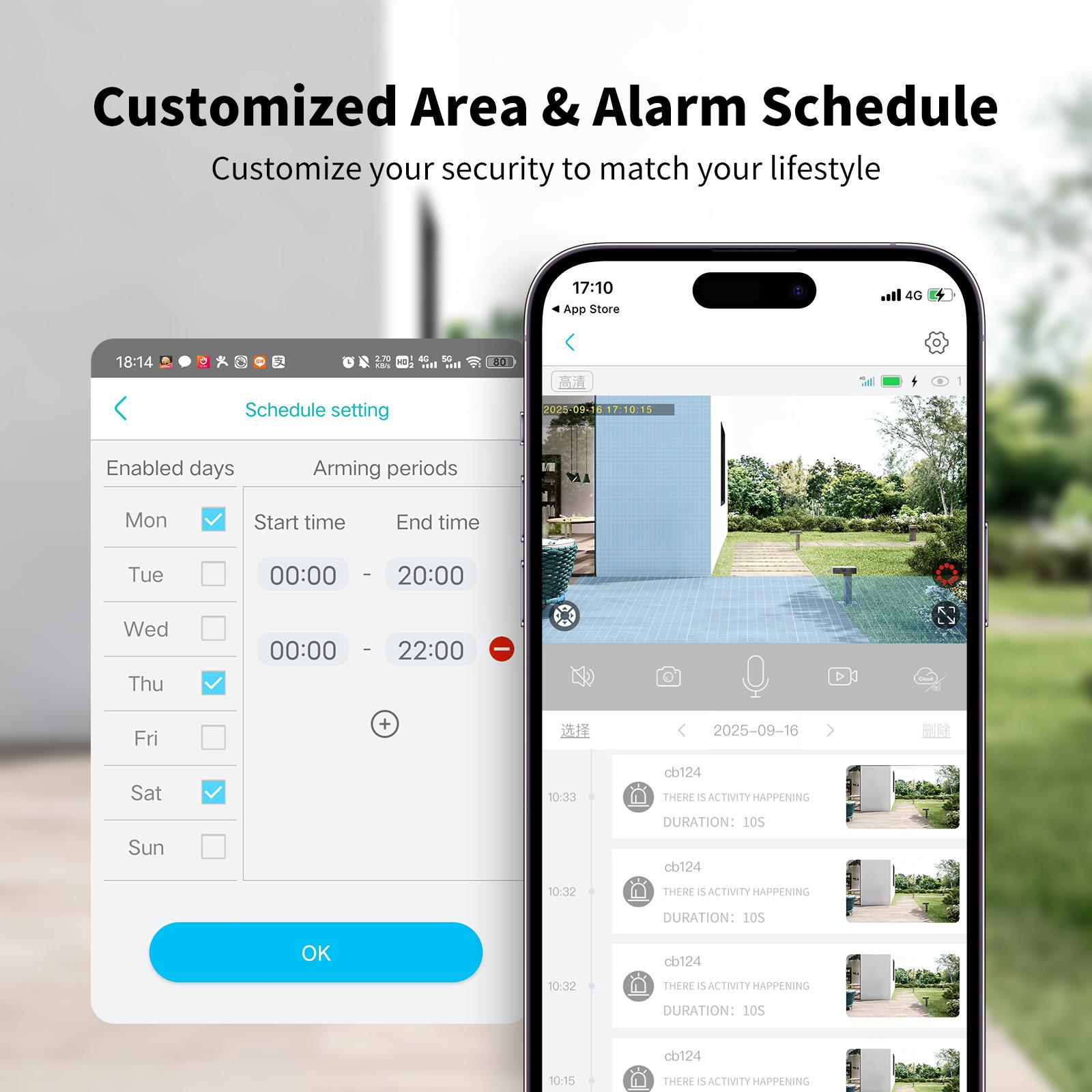 4G LTE Cellular Solar Surveillance Security Camera – 2K HD Video 360° View,NoWiFi, Remote APP Controlled,WaterProof,MotionActivated, NightVision, 4GData Card Included (Data refill is required for Unlimited 4G data usage) Connection