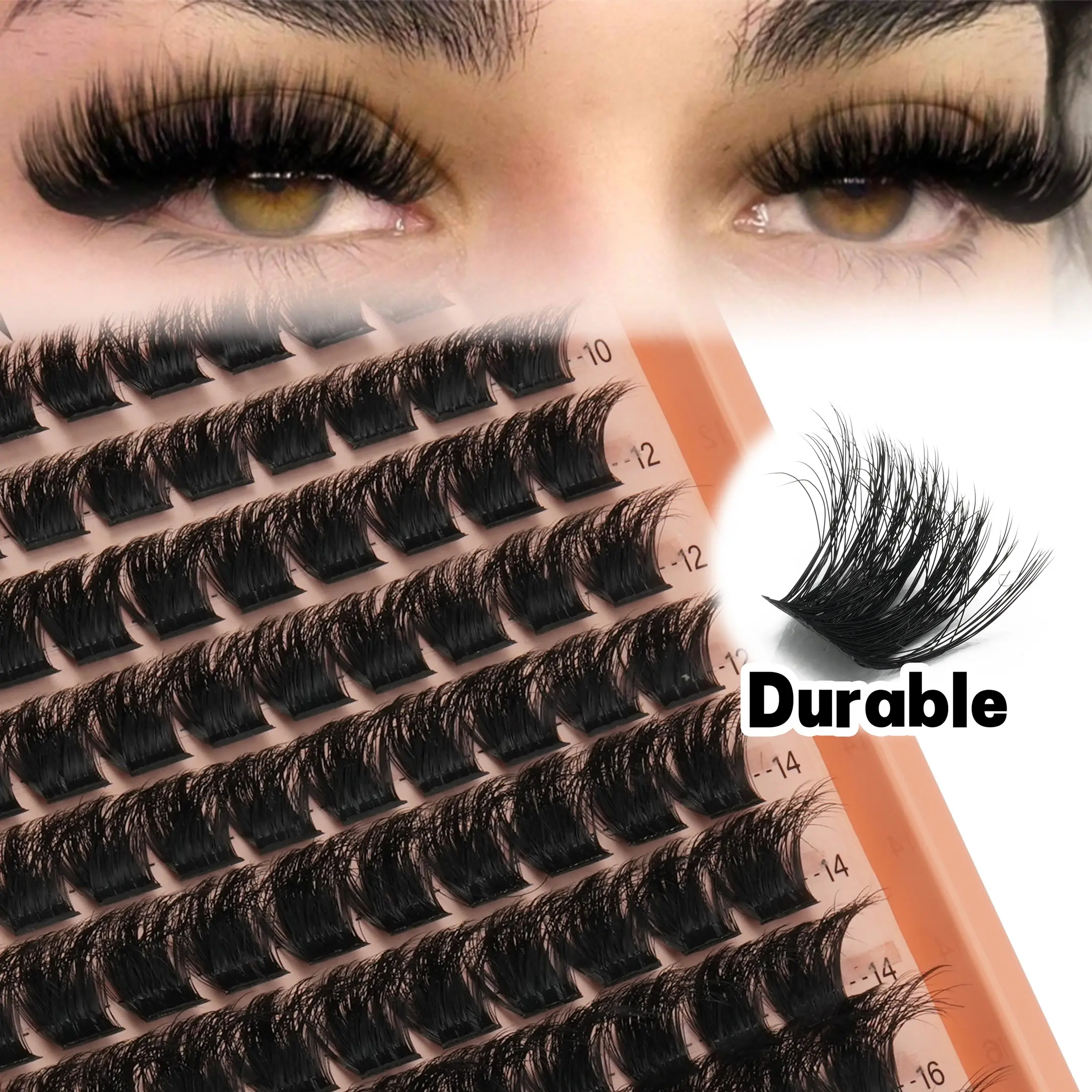 160 Pcs Dense 200D False Lashes, Individual Lashes Clusters, 3D Multi-Layer Segmented, Volume & Curl, Perfect for Nightclubs, Parties, Holiday Makeup