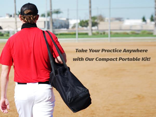 【SpringStatements】ZELUS 7x7ft Baseball Net | Baseball Softball Practice Net with Tee, Baseballs and Carry Bag for Batting Hitting and Pitching,Backyard,all seasons,family sport,gift idea,lawn games,Summer Sports,Outdoorfun Training Equipment