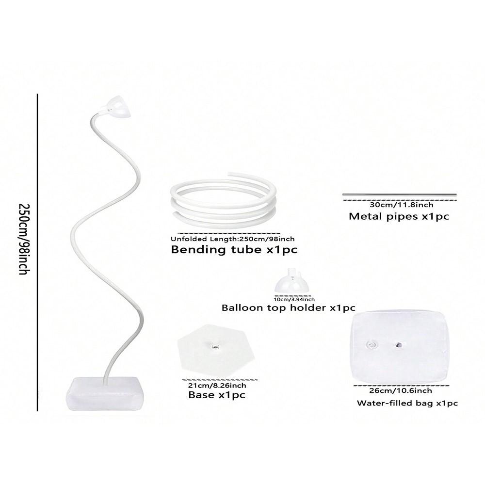 2.5m/1.5m Balloon Arch Kit, Freeform Bendable Balloon Column Stand, Half-Arch Balloon Frame with Base, Wedding Graduation Birthday Decor ( & Gold)