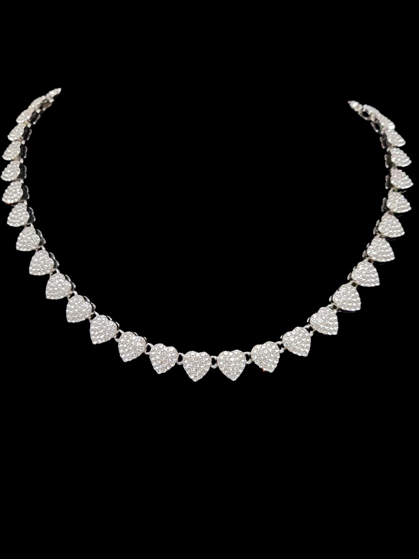 2 Pieces/Set Love Heart Shaped Alloy Necklace & Bracelet Set Jewelry, Men Women Hip Hop Street Style Jewelry, Perfect Gift for Valentine's Day, All Seasons Wear, Fashion Jewelry Set, Elegant Jewelry Set