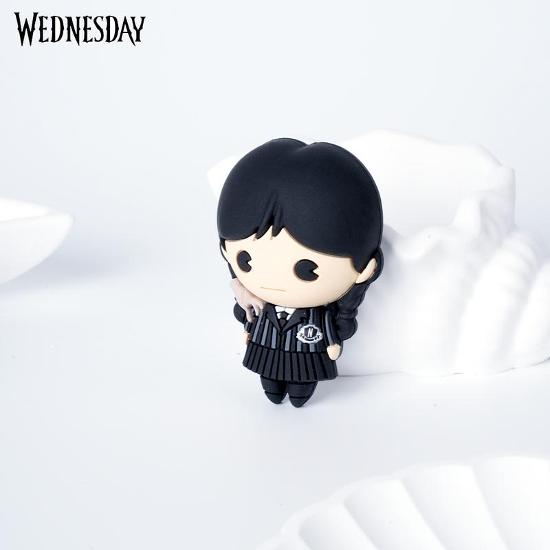 1pc Wednesday Officially Licensed Wednesday Fridge Magnets Cute Cartoon Figural Magnets for Locker Decorative Magnets for Refrigerator Office Kitchen Blackboard Gift for Family and Friend for Birthday Christmas
