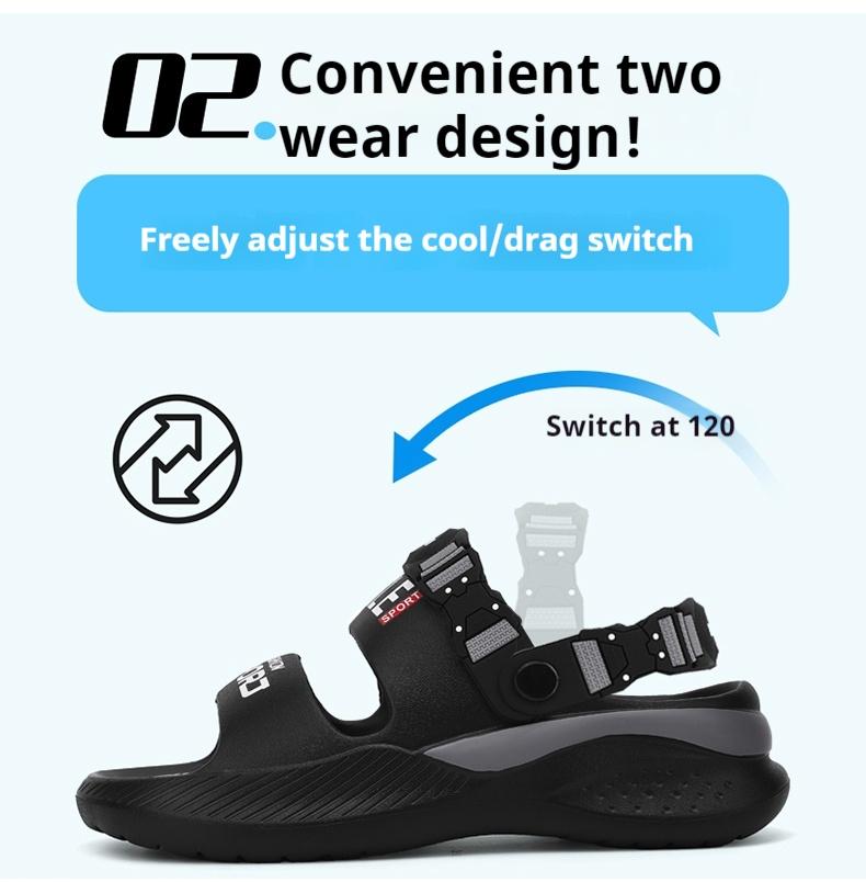 Breathable Comfort Sport Slippers for Men and Women, Beach Sandals, Casual Soft Non-Slip, Outdoor Activities Daily Wear