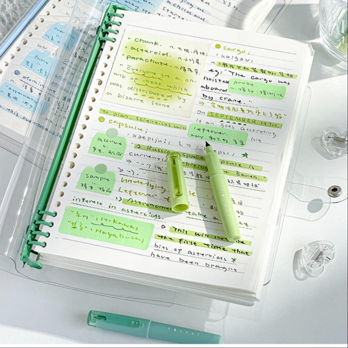 [Waterproof Loose-Leaf Notebookl Waterproof &Moisture-Proof 60 Page A5 PVC Transparent Loose-Leaf Notebook Replaceable Refillable Binder forDaily Writing, Office, and Study Use