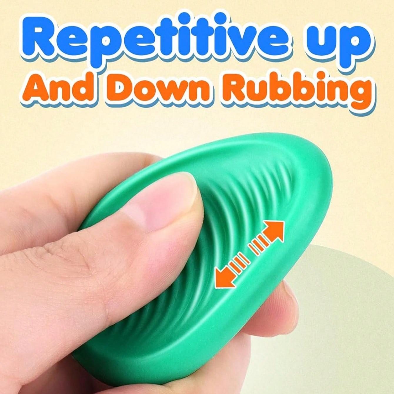 6/12 Sensory Stones, Silicone Texture Stress Relief Rocks, Soft Portable Anxiety Relief Toys for Autism Adhd, Easter Basket Filler