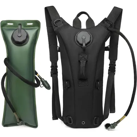 Unisex 3L Oxford Fabric Hydration Backpack - Shoulder Pack with Hydration System, Lightweight, Adjustable Straps for Hiking, Bicycle Trail Sports