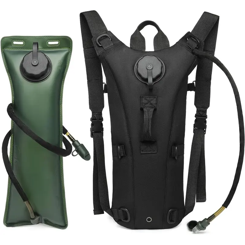 Unisex 3L Oxford Fabric Hydration Backpack - Shoulder Pack with Hydration System, Lightweight, Adjustable Straps for Hiking, Bicycle Trail Sports