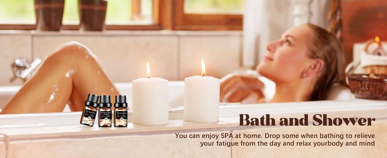 Bakery Essential Oils Set - Fragrance Oil for Diffusers for Home, Candle Making - Pumpkin Pie, Coffee Cake, Gingerbread, Cherry Cheesecake Aromatherapy Scented Oils (6x10ML) Bath Chocolate