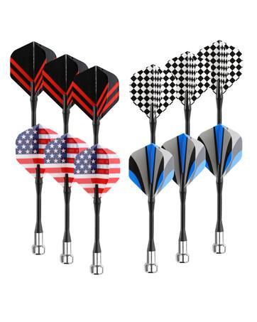 Magnetic Darts - 24 Count Plastic Wing Replacement Darts with Durable Safe Tips for Magnet Dartboard, Outdoor Games Toy for Kids