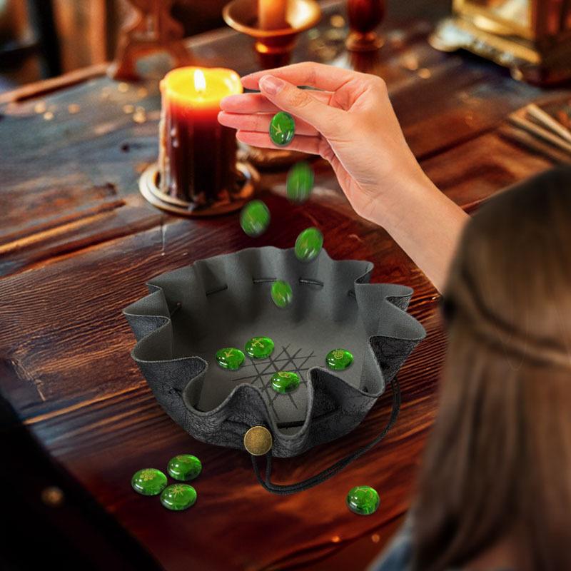 1pc Portable Drawstring Tray Bag, Multifunctional Storage Pouch for Tabletop Games Dice Jewelry Coins Keys, Display Organizer