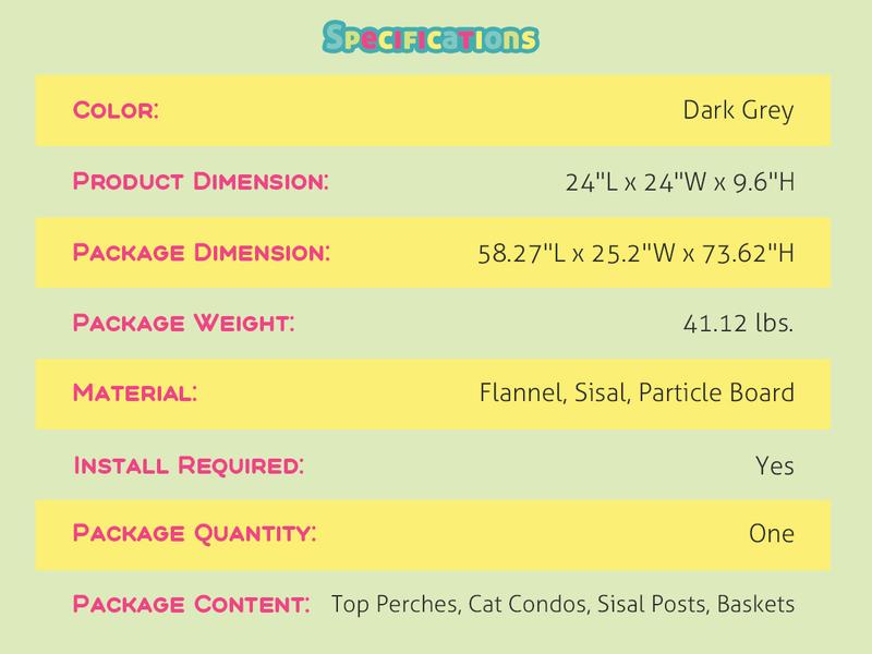 SHA CERLIN 73in Corner Cat Tree for Indoor Cats -Save Space with Multi-Level Perches, Condo, Sisal Scratching Posts#ChristmasGifts#TikTokShopBlackFriday