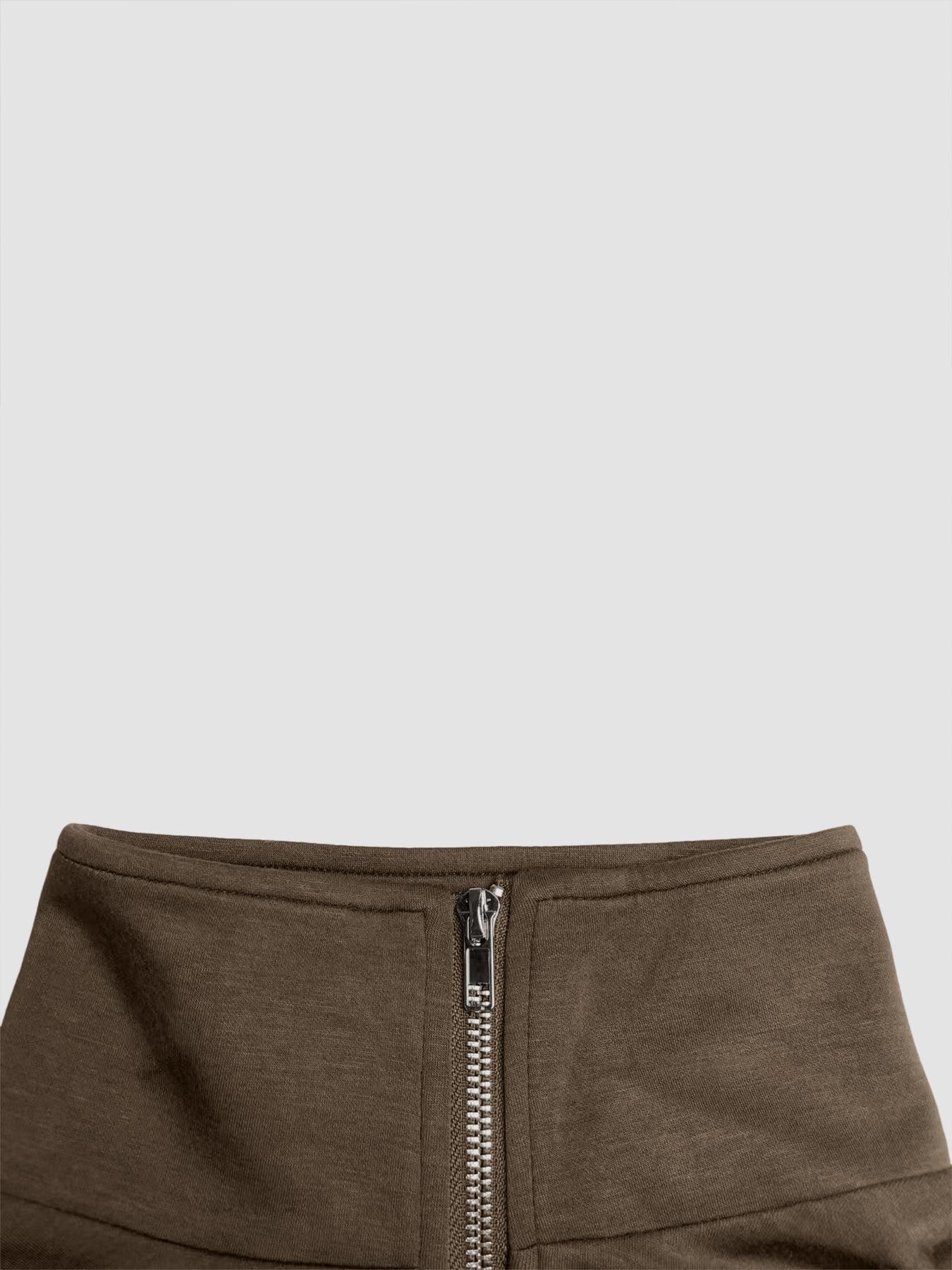 Women's Half-Zip Stand Collar Drawstring Short Sweatshirt, Comfortable and Stylish Pullover for Spring & Fall