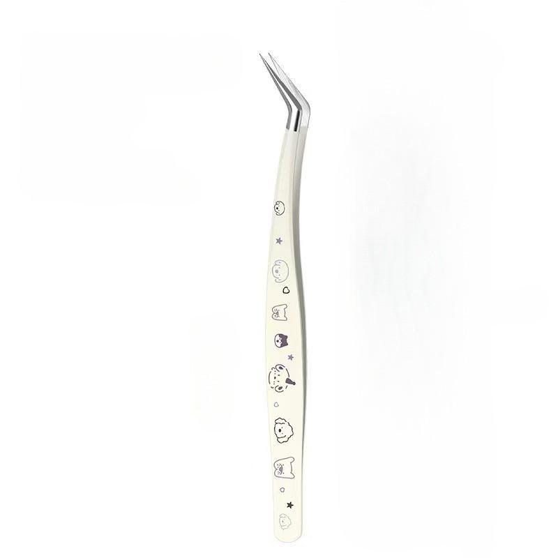 Professional Eyelash Tweezers, High Precision Gold Feather Dolphin Clip, Specialized for Lash Extension and Handmade Crafting