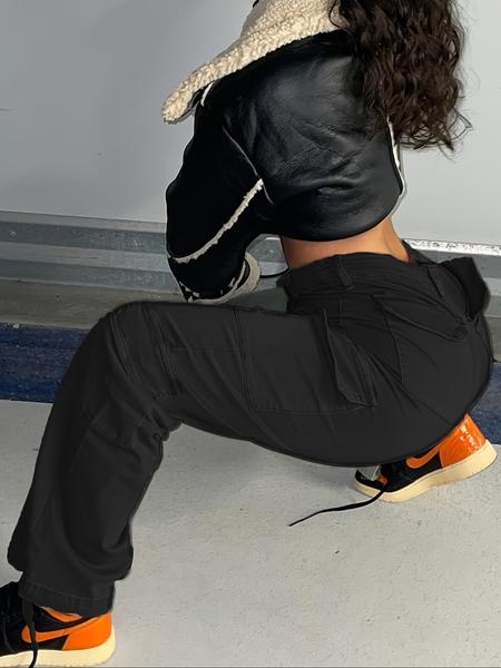 Women's Pocket Lapel Solid Color Utility Pants, Fashion Casual Workwear, Comfortable Daily Wear, Versatile All-Season Trousers