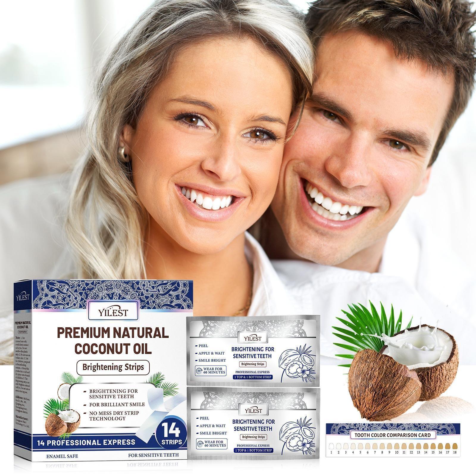 Coconut Mint Teeth Stickers, Brighten Teeth Deep Cleaning, Fresh Breath Long Lasting, Thin Fit No Acid, Portable Oral Care, 1 Box/3 Boxes