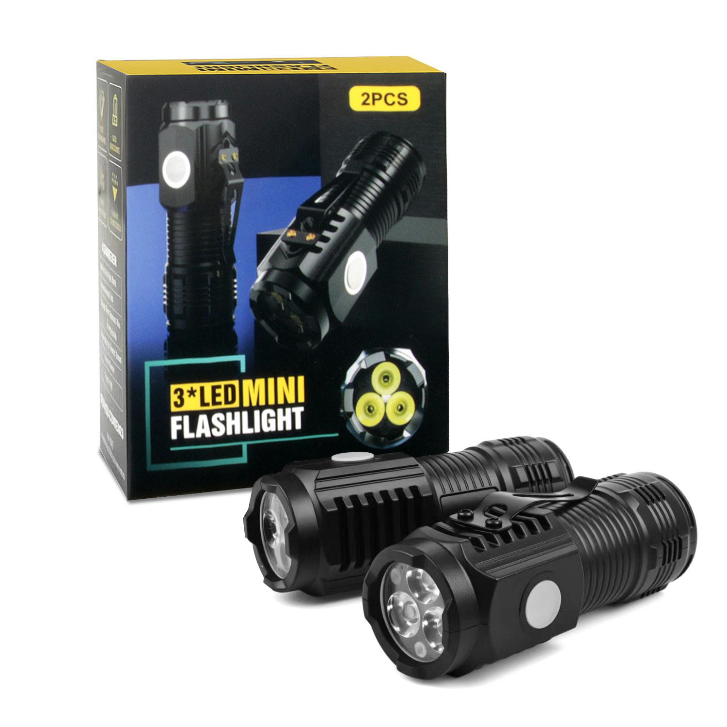 2-Pack Small Cannon Flashlights: Mini Camping Lights with High Lumens, 3 Modes & Zoomable Beam! Usb Rechargeable Headlamp 2-Pack Small Cannon Flashlights: Mini Camping Lights with High Lumens, 3 Modes & Zoomable Beam! Usb Rechargeable Headlamp