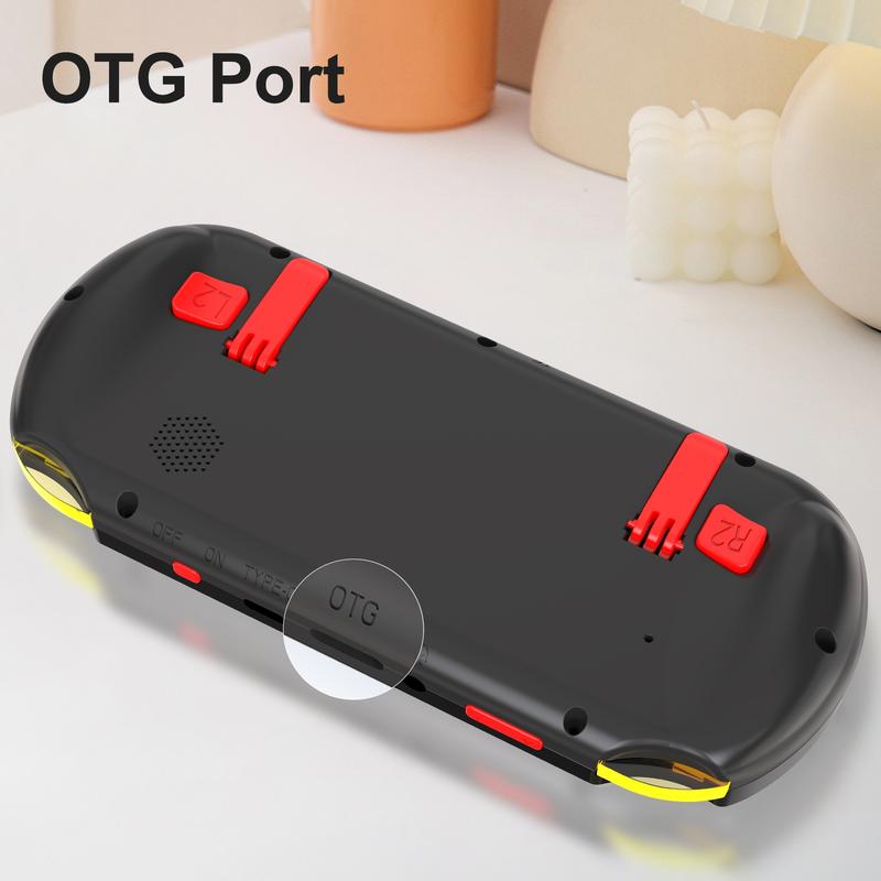 YLW Portable Handheld Game Player, 4.5 Inch IPS Screen Retro Video Game Console, With 12000+ Games for PS1/GBA/SFC, Rechargeable Portable Console