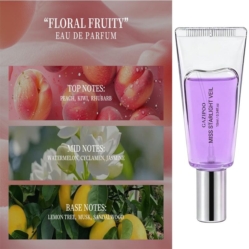 Women's Spray Perfume Oil, Floral Fruit Scented, Rose Peach Lemon, Long-Lasting, Travel Size 10ML, Ideal for Dates Parties Daily Use