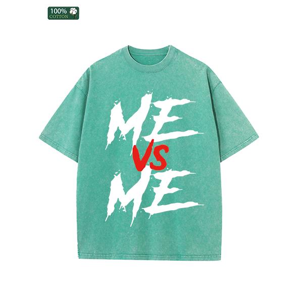 All-Season Men's Clothing, Printed Men's Fashion T-shirts, High-quality Heavy Washed Tee, Round Neck Loose Large Size Men's Short Sleeves Graphic Top.