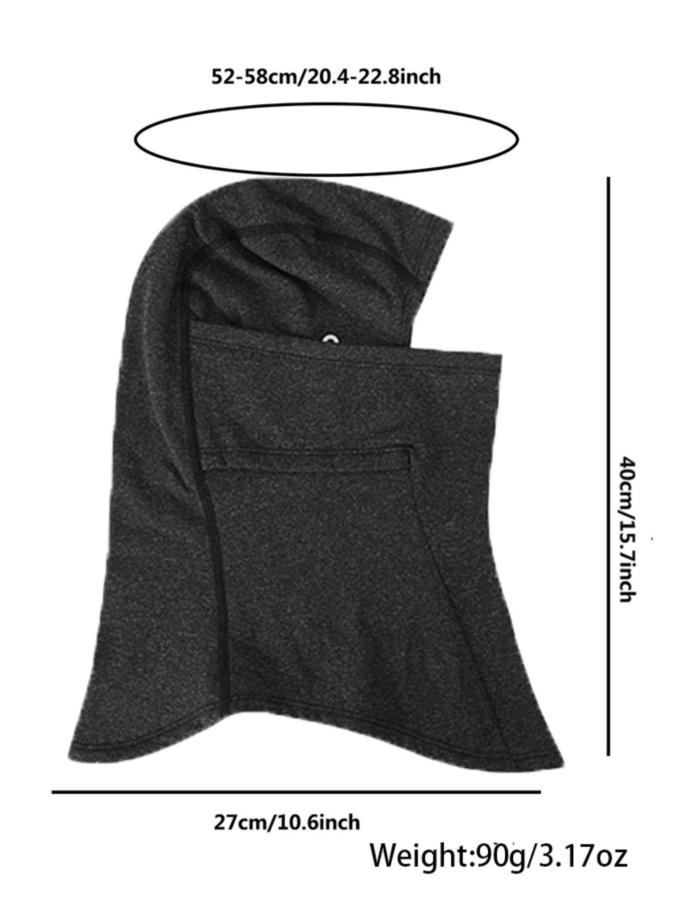 Unisex Winter Warm Face Mask Hoodie, Full-Face Windproof Fleece Ski Hat, Eyeglass Hole Motorcycle Cap, Outdoor Neck Warmer, Thermal Ski Mask, Full Balaclava