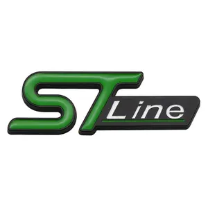 Medium-sized STline badge is suitable for Ford modified metal car emblems, performance sports emblems, and STline grille badges