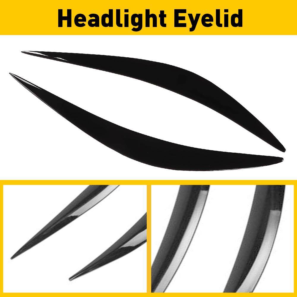 AUXITO For Infiniti Q50 14-21 High Quality Gloosy Black Headlight Eyelid Eyebrow Cover