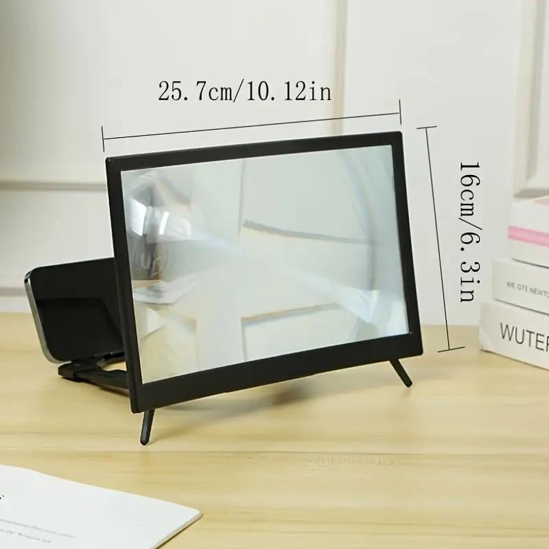 12 Inch Phone Projector, 3D Screen Extender for Movies Games Videos, Foldable Smartphone Stand, Enhance Your Viewing Experience