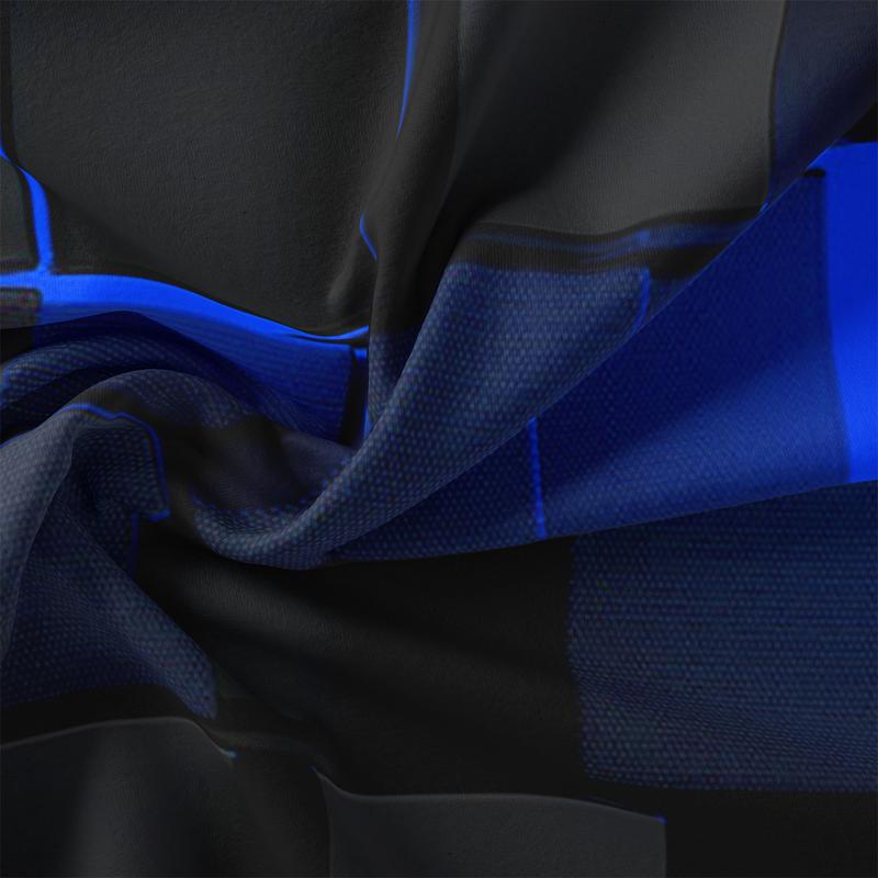 [Back To School] 3pcs Twin Size Modern Geometric Blue Grid Print Duvet Cover Bedding Set, Soft Comfortable For Bedroom, Guest Room (1*Duvet Cover + 2*Pillowcase, Without Core)