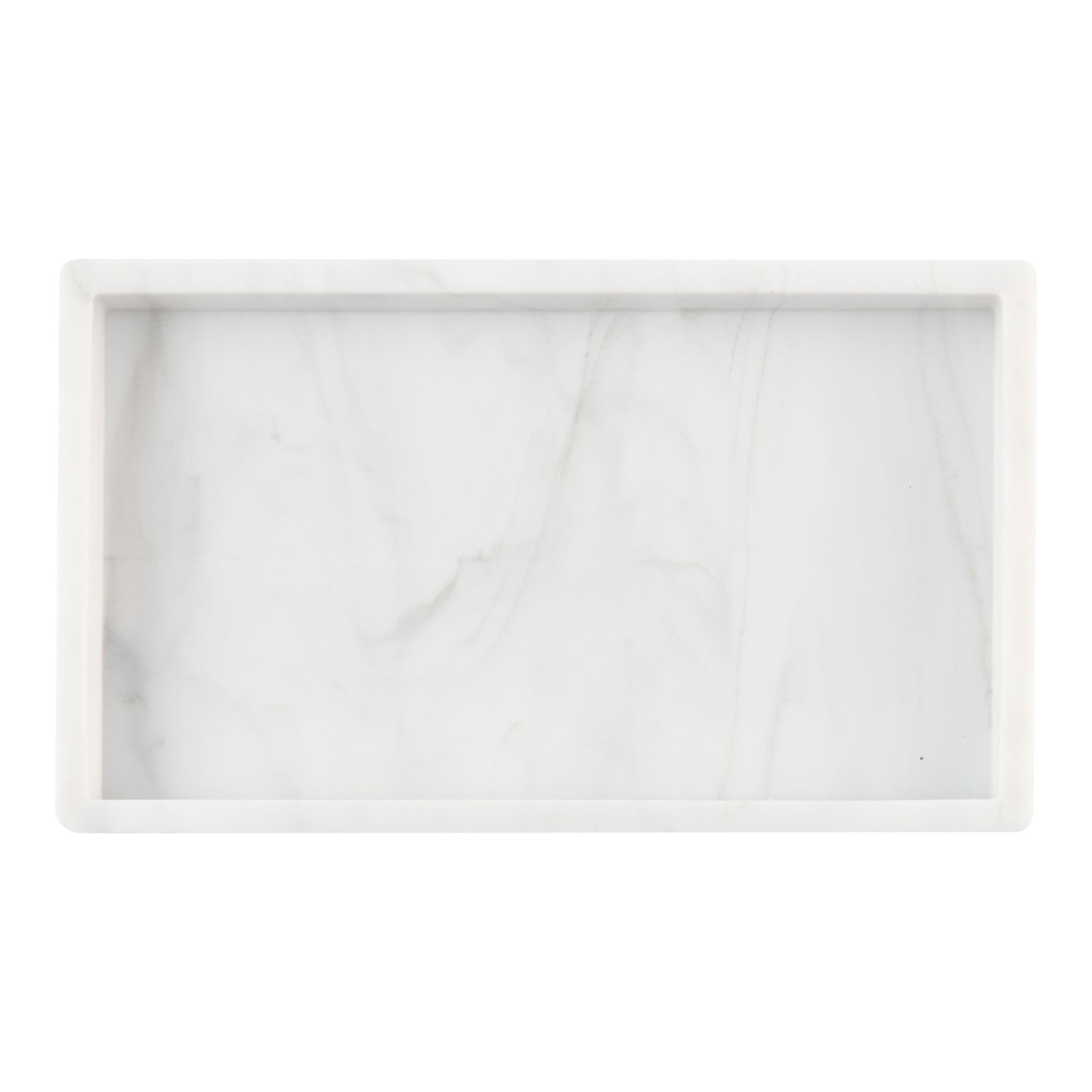 1-Piece Rectangular Silicone Tray with Marble Pattern Bathroom Tray Suitable for Vanity, Dining Table, Kitchen Bathroom Accessories, Perfume, Cosmetics, Bathroom Decor Supplies