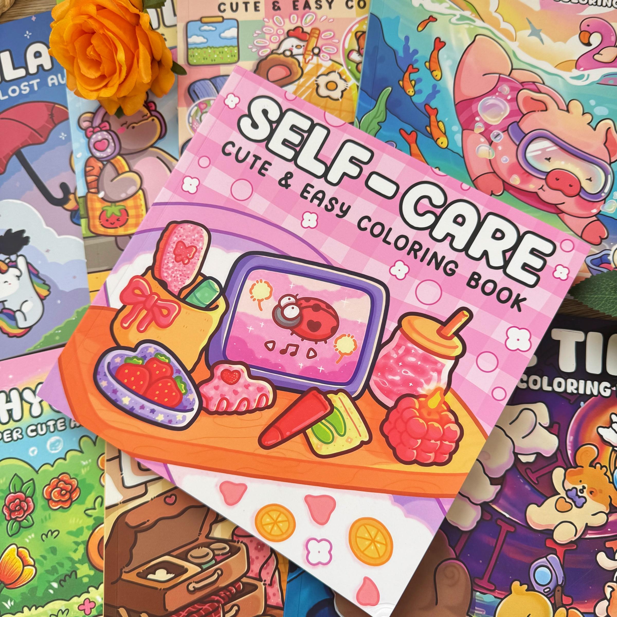 4/8 Pieces Cute Coloring Book Set,  Multi-Theme Designs, Enjoy Drawing Process, Stress Relief Art, Perfect Gift for Holidays & Daily Fun