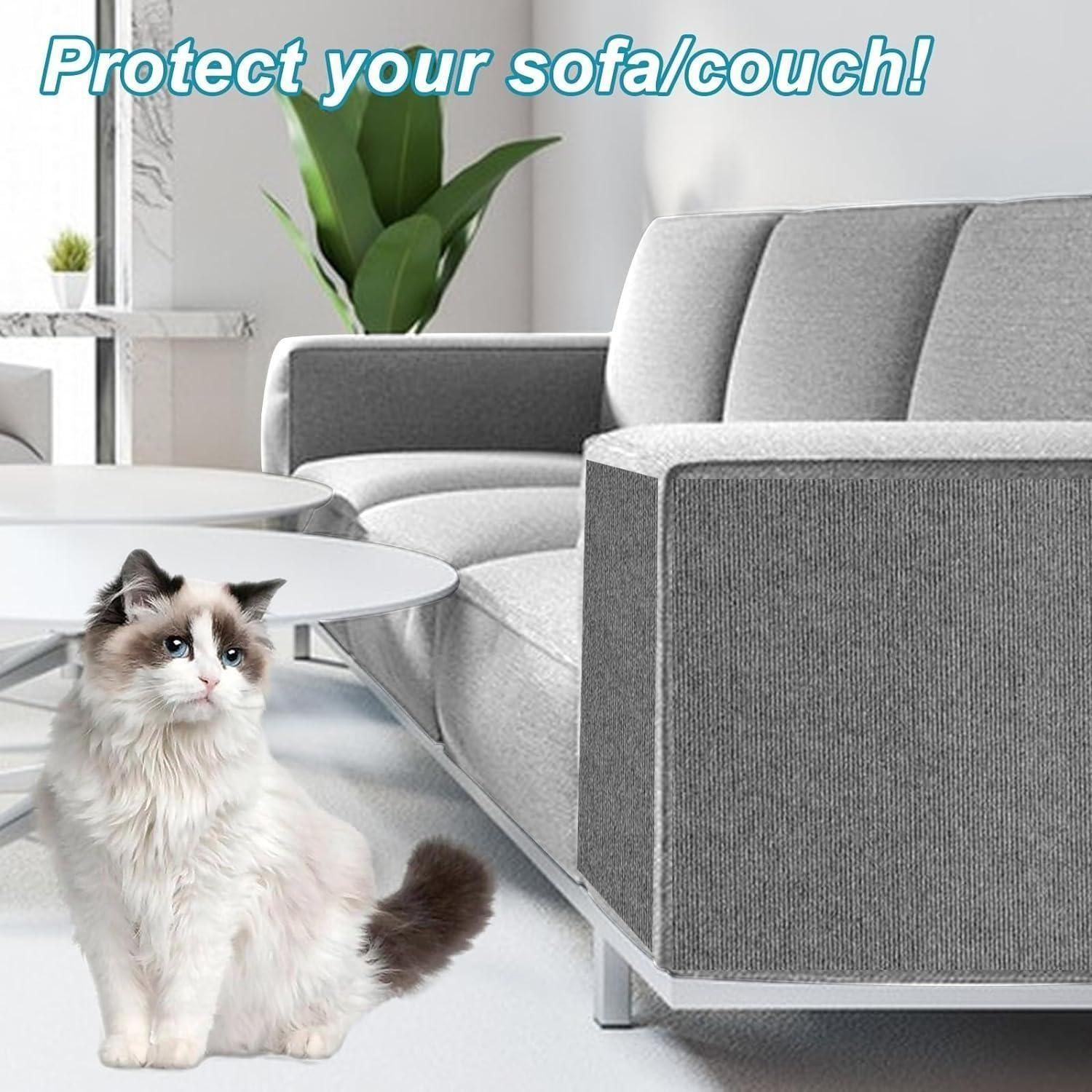 Self-Adhesive Cat Scratching Post, Customizable Cat Climbing Pad, Sofa and Wall Furniture Protector, Durable Pet Accessory, Vertical Scratcher