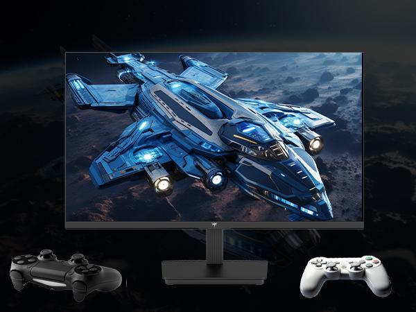 KTC 24" 2K QHD IPS 100Hz Computer Monitor, 2560*1440 1300:1 Contrast, HDR 10 Anti-Blue Light Screen, 122% sRGB, Adaptive Sync, HDMI2.0/DP/Earphone for Gaming and Office Working H24T27