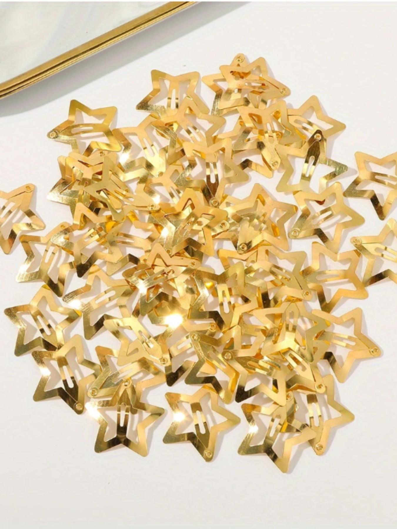 10 Pcs Women's Star Bb Clips, Fashionable Simple Shiny Design Hair Accessories, Versatile for Daily Use, Office, Dates, Parties