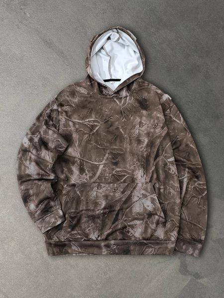 Vintage Branch Camo Hoodie, Autumn & Winter Street Style Graphic Print Clothing, Trendy Casual Wear for Men & Women