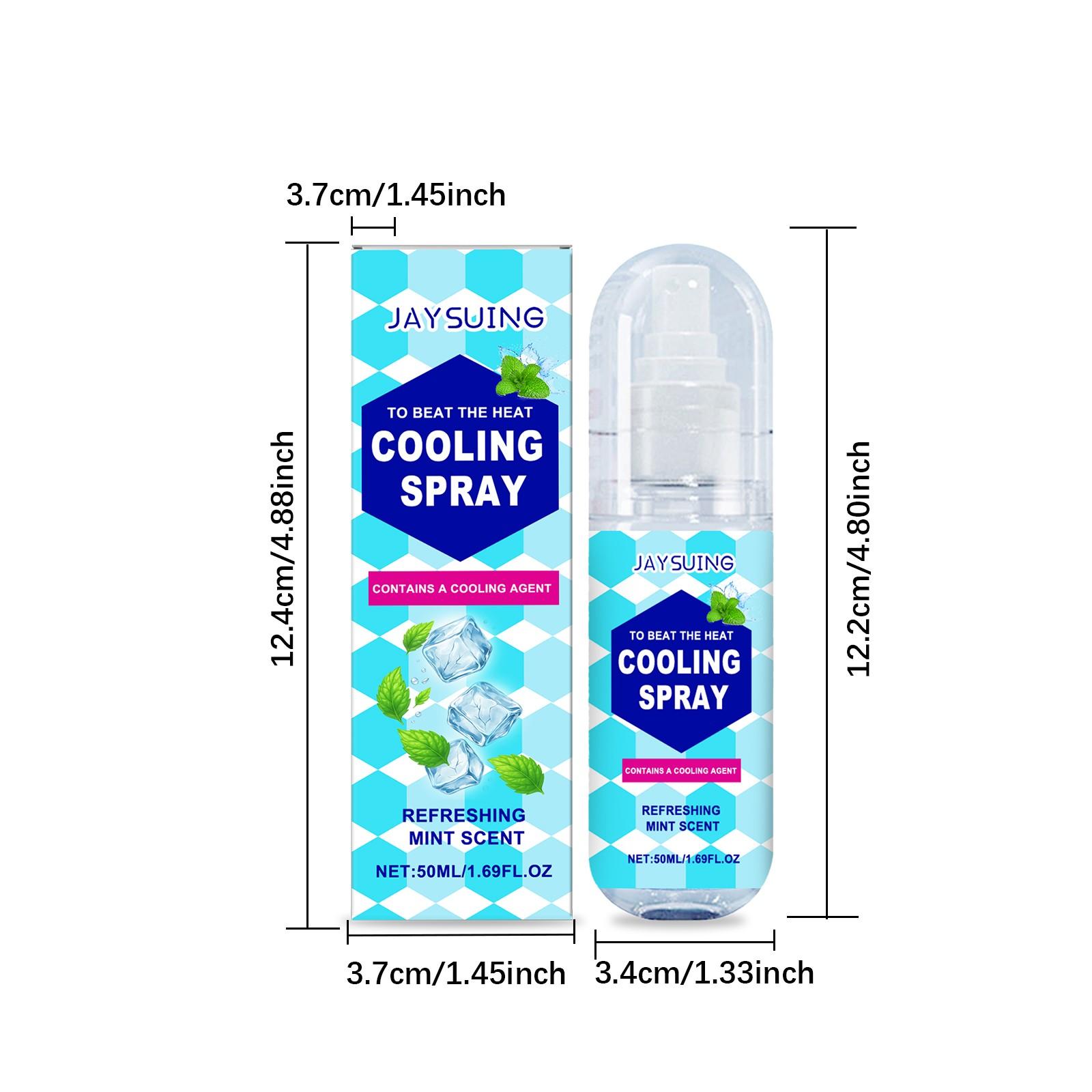 50ML Outdoor Cooling Spray, Portable Summer Body Refreshing Mist, Long-Lasting Cool Scent, Essential for Outdoor Travel, Suitable for All Skin Types