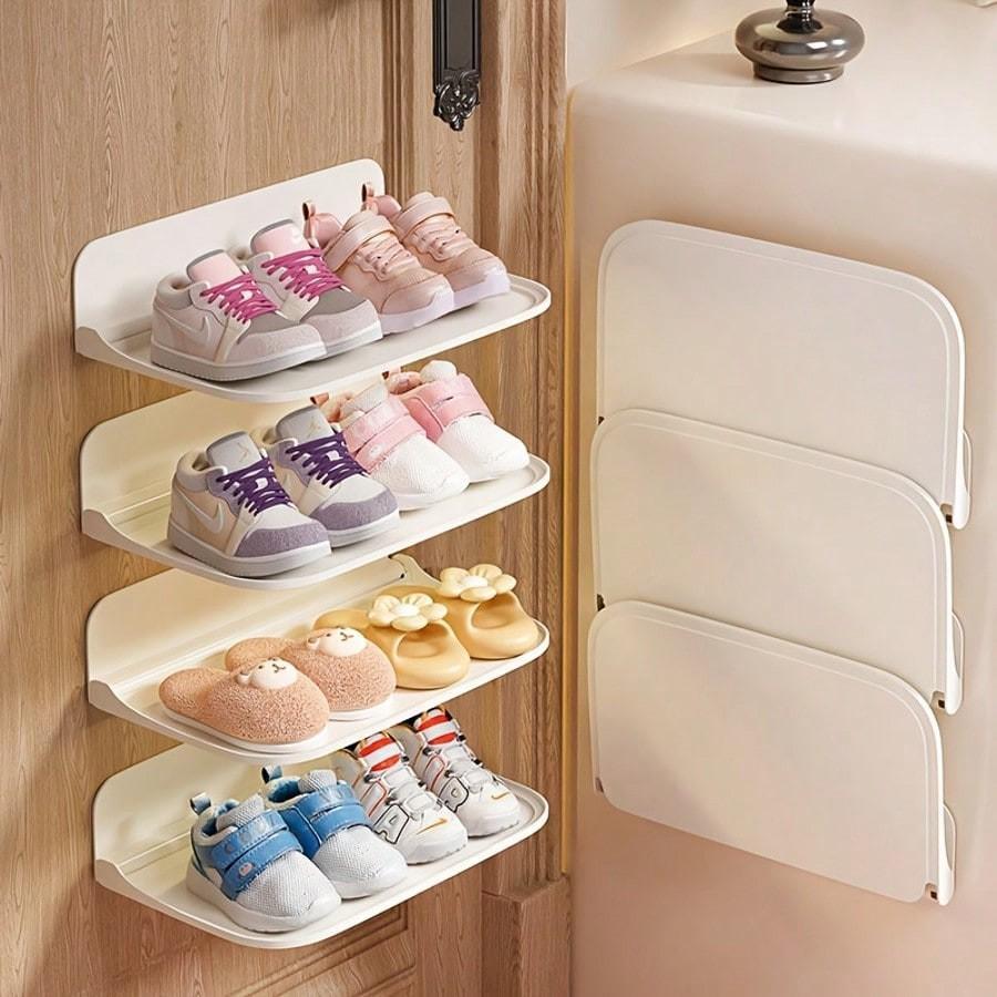 Wall-Mounted Shoe Storage Rack, Foldable Space-Saving Design, Household Shoe Rack, Porch, Behind Door, Office Accessories, Perfect Gift