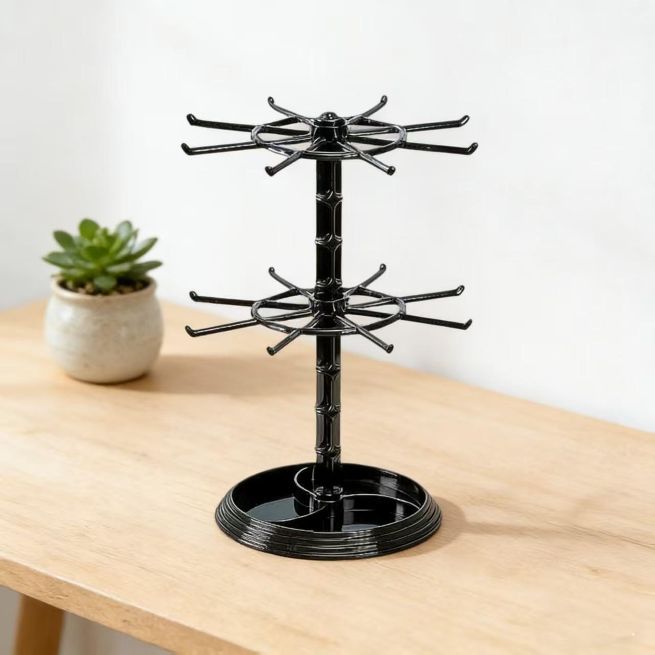 Rotating Earring Organizer Rack, Ideal for Jewelry Display, Bead Bracelets, Dangle Earrings, Necklaces, Handcrafted Accessories