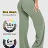 Women's High Waist Wide Leg Sport Pants, Stretchy Outdoor Activity Trousers, Casual All-Season Wear, Comfortable and Versatile
