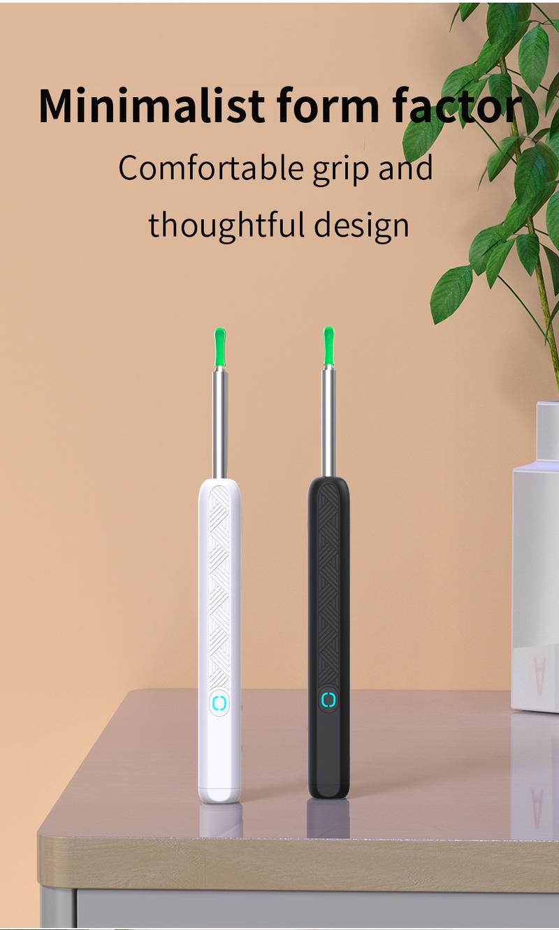 JPHYLL Rechargeable Earwax Removal Tool Kit with 360° Camera Waterproof Type-C Charging Portable Ear Cleaner for iPhone & Android 8 Attachments
